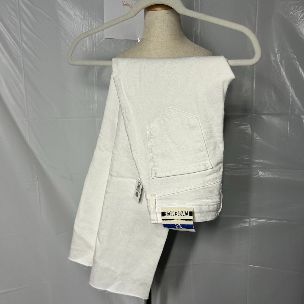 L'AGENCE NWT 25 White High Rise Cropped Slim Jeans